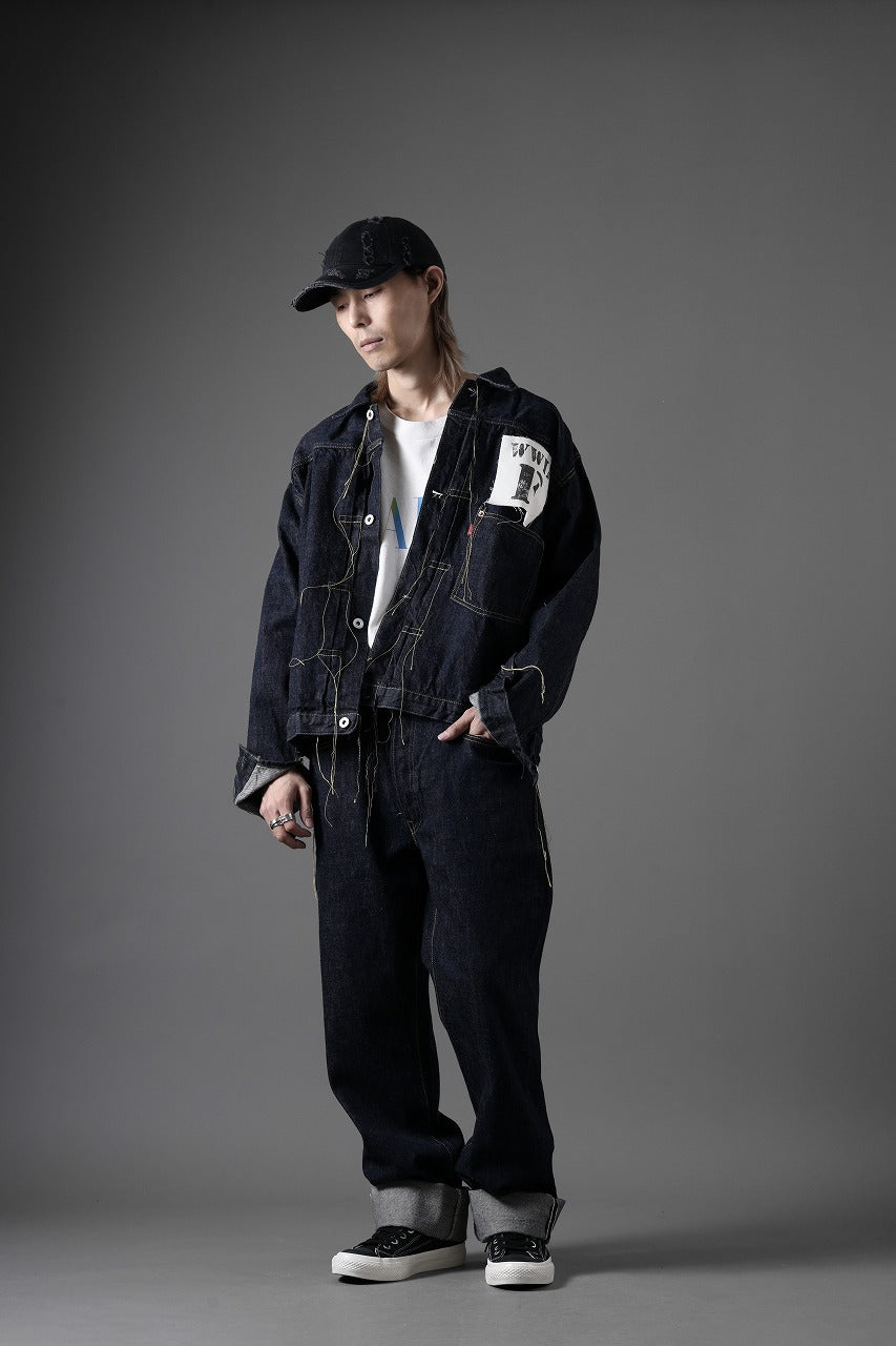 画像をギャラリービューアに読み込む, FULLCOUNT WWⅡ Model Brown Cotton Denim Pants / 13.7oz Zimbabwe Selvedge Denim (INDIGO BLUE / ONE WASHED)