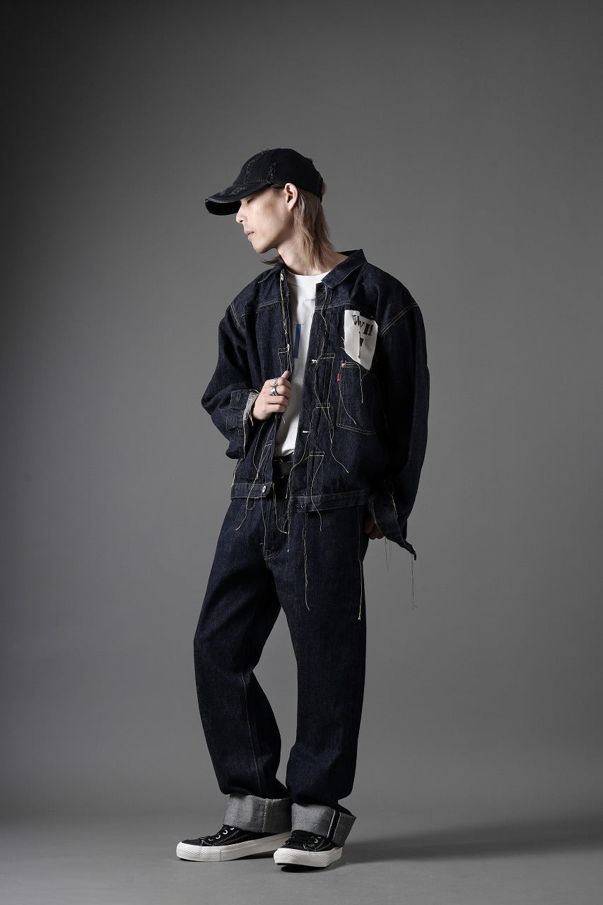 画像をギャラリービューアに読み込む, FULLCOUNT WWⅡ model Brown Cotton Denim Jacket / 13.7oz Zimbabwe Selvedge Denim (INDIGO BLUE / ONE WASHED)