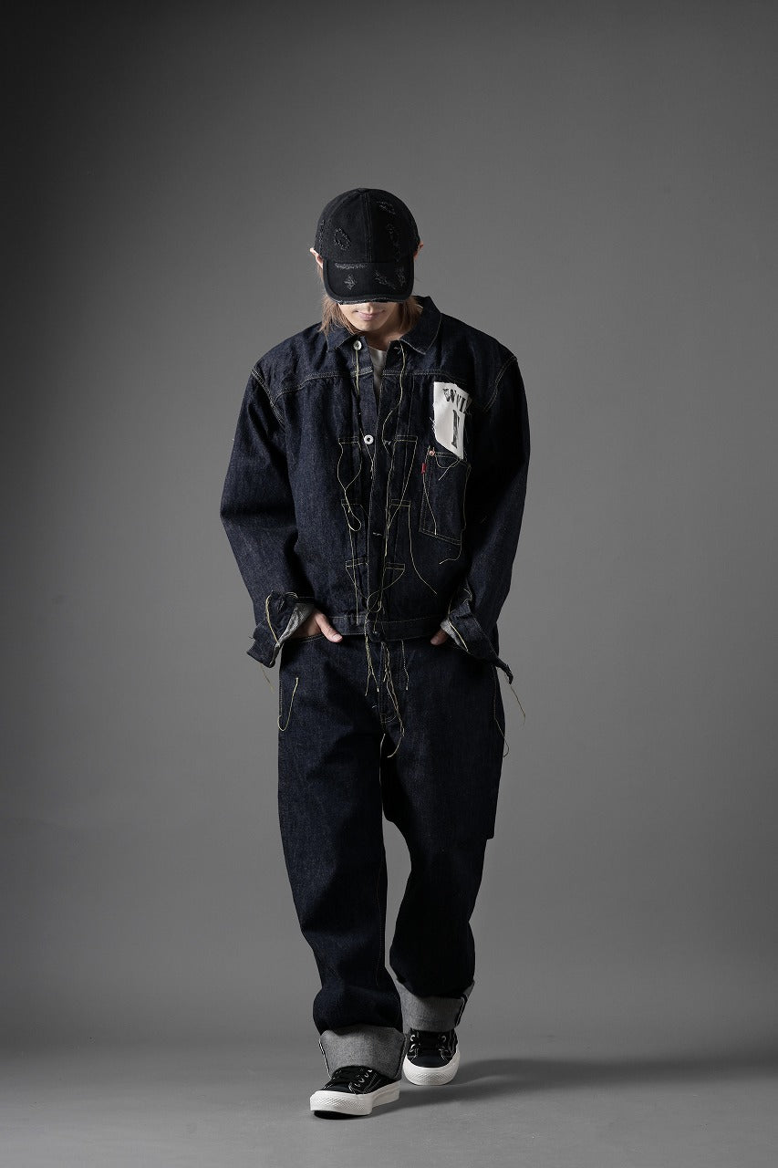 画像をギャラリービューアに読み込む, FULLCOUNT WWⅡ model Brown Cotton Denim Jacket / 13.7oz Zimbabwe Selvedge Denim (INDIGO BLUE / ONE WASHED)