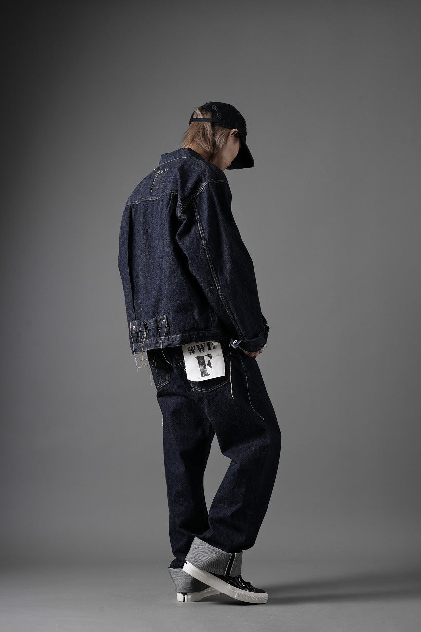 画像をギャラリービューアに読み込む, FULLCOUNT WWⅡ Model Brown Cotton Denim Pants / 13.7oz Zimbabwe Selvedge Denim (INDIGO BLUE / ONE WASHED)