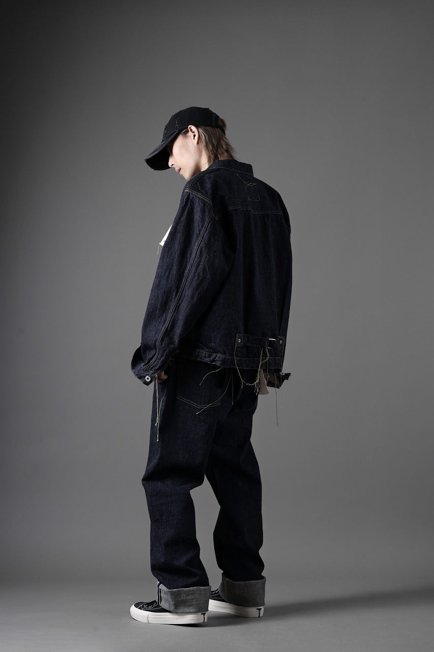 画像をギャラリービューアに読み込む, FULLCOUNT WWⅡ model Brown Cotton Denim Jacket / 13.7oz Zimbabwe Selvedge Denim (INDIGO BLUE / ONE WASHED)