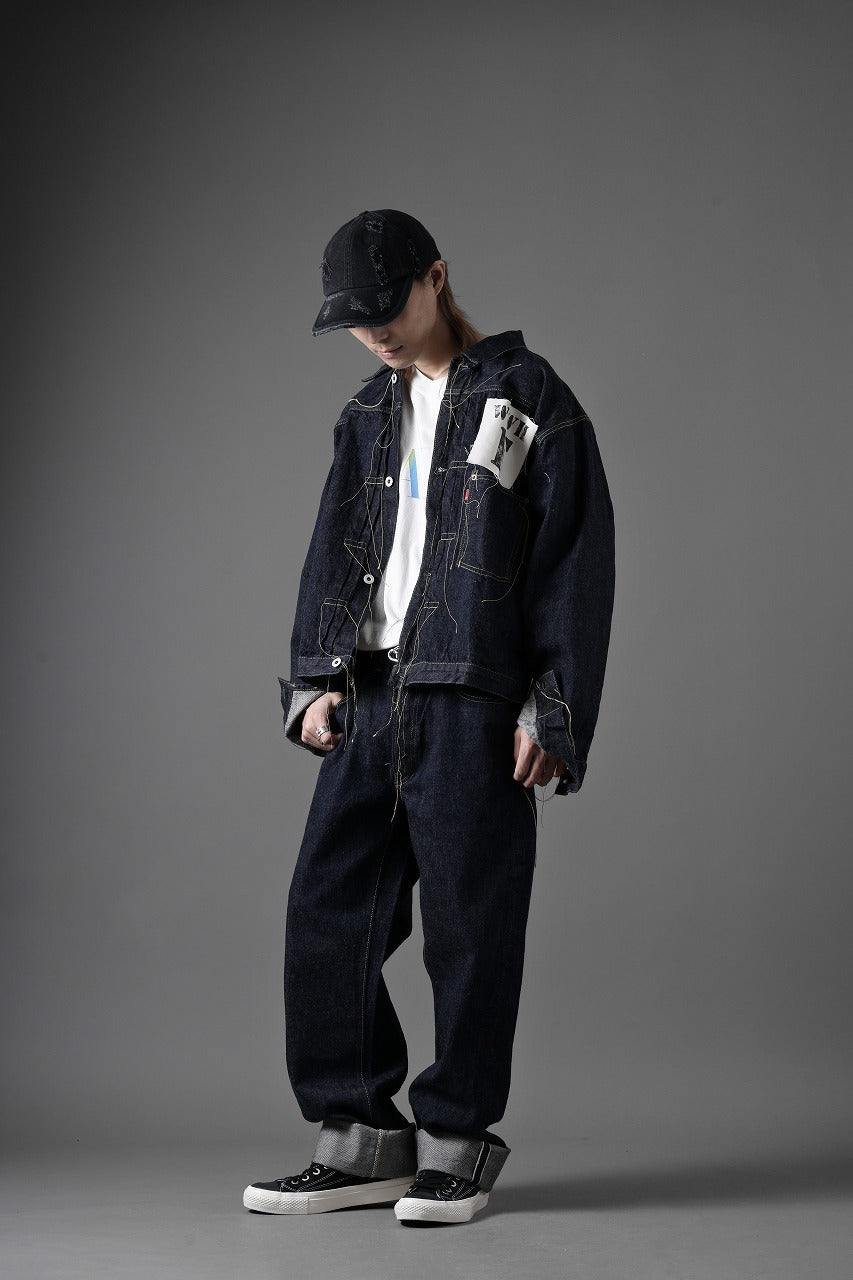 画像をギャラリービューアに読み込む, FULLCOUNT WWⅡ model Brown Cotton Denim Jacket / 13.7oz Zimbabwe Selvedge Denim (INDIGO BLUE / ONE WASHED)