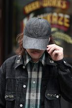 Load image into Gallery viewer, FULLCOUNT × HTC Black Denim Cap On Studs by Zip Stevenson (BLACK)
