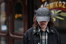 Load image into Gallery viewer, FULLCOUNT × HTC Black Denim Cap On Studs by Zip Stevenson (BLACK)