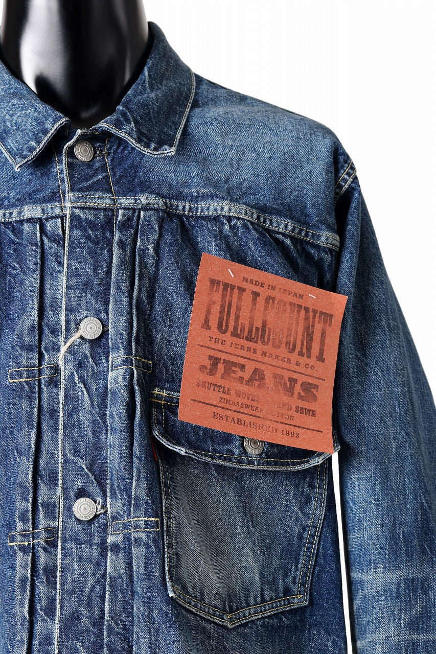 Load image into Gallery viewer, FULLCOUNT &quot;More Than Real&quot; Type 1 Denim Jacket / 13.7oz Zimbabwe Selvedge Denim (INDIGO BLUE)