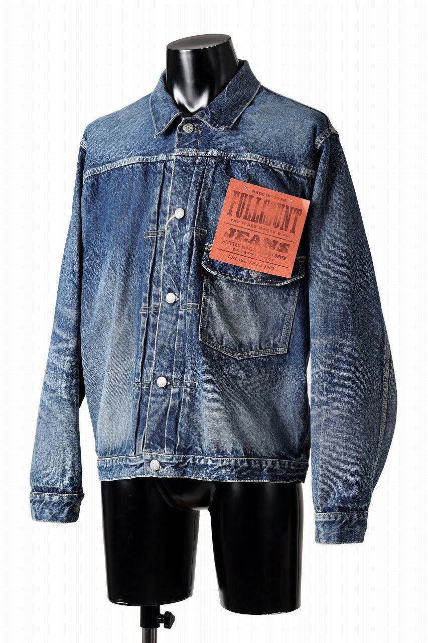 Load image into Gallery viewer, FULLCOUNT &quot;More Than Real&quot; Type 1 Denim Jacket / 13.7oz Zimbabwe Selvedge Denim (INDIGO BLUE)
