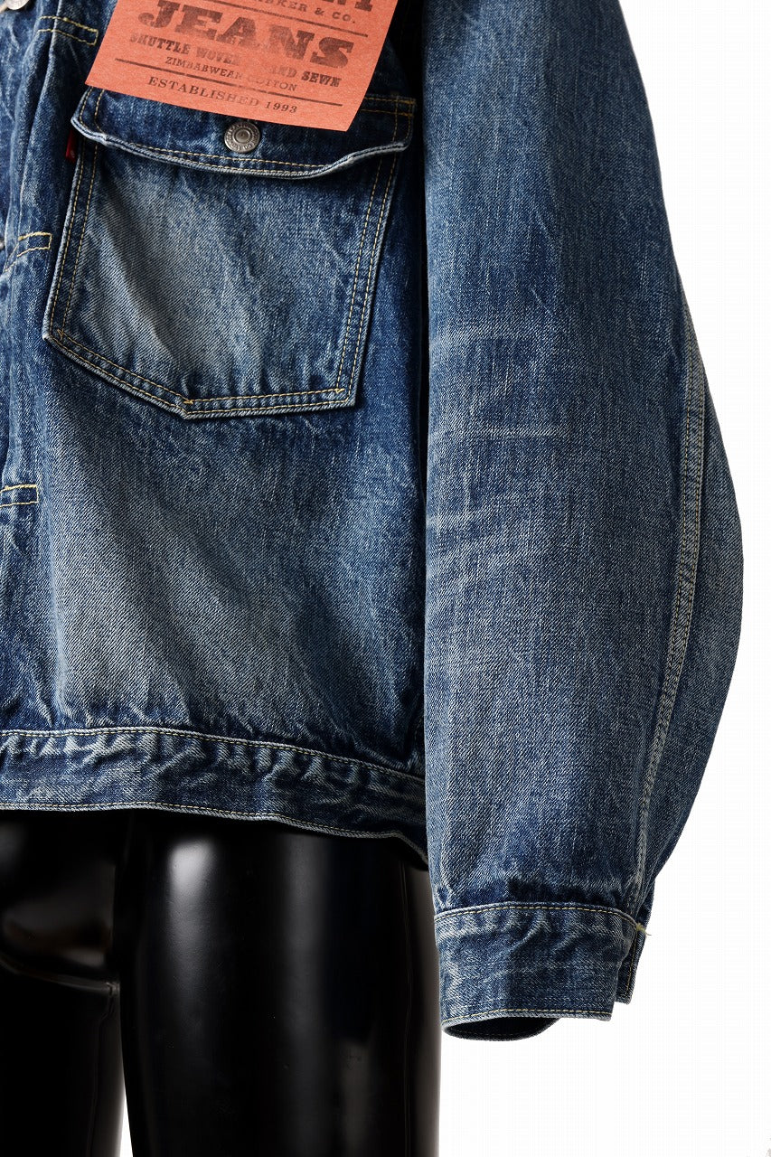 FULLCOUNT "More Than Real" Type 1 Denim Jacket / 13.7oz Zimbabwe Selvedge Denim (INDIGO BLUE)