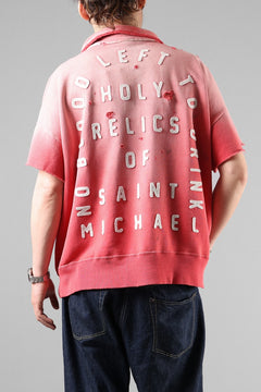 Load image into Gallery viewer, SAINT Mxxxxxx SS HALF ZIP SWEAT / SAINT (RED)