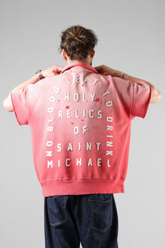 Load image into Gallery viewer, SAINT Mxxxxxx SS HALF ZIP SWEAT / SAINT (RED)