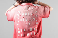 Load image into Gallery viewer, SAINT Mxxxxxx SS HALF ZIP SWEAT / SAINT (RED)