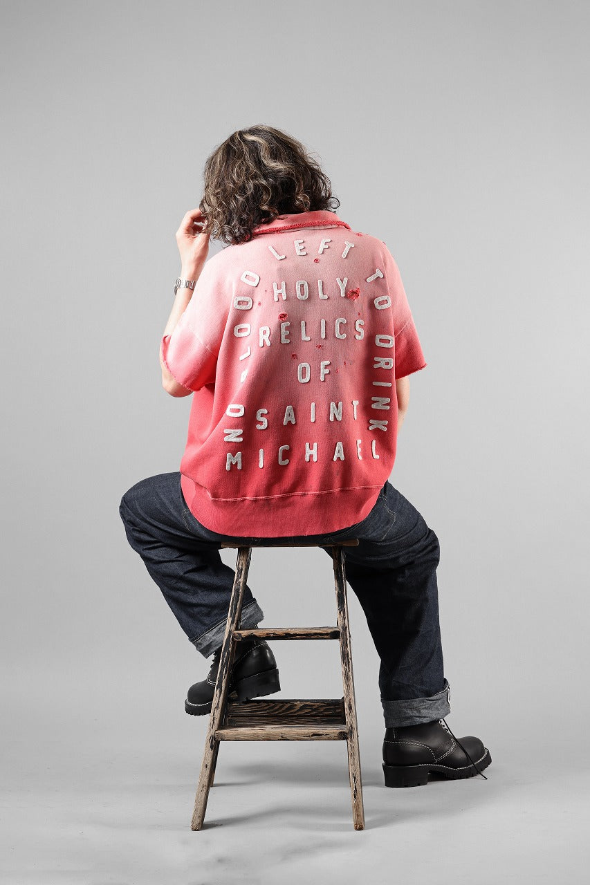 Load image into Gallery viewer, SAINT Mxxxxxx SS HALF ZIP SWEAT / SAINT (RED)