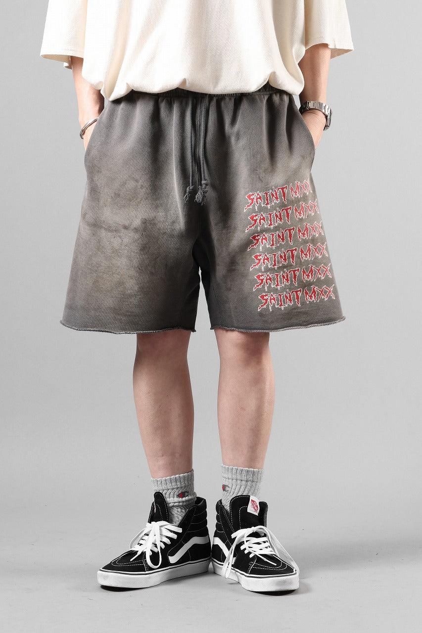Load image into Gallery viewer, SAINT Mxxxxxx SWEAT SHORTS / SAINT MXX (CHARCOAL)