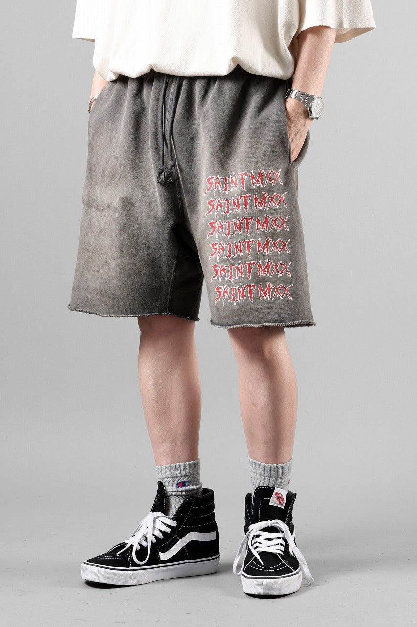 Load image into Gallery viewer, SAINT Mxxxxxx SWEAT SHORTS / SAINT MXX (CHARCOAL)