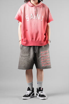 Load image into Gallery viewer, SAINT Mxxxxxx SS HALF ZIP SWEAT / SAINT (RED)