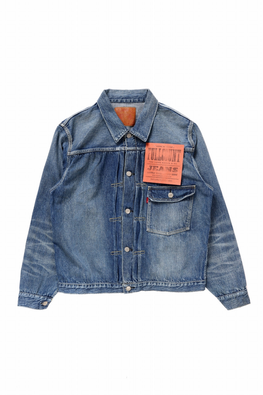 Load image into Gallery viewer, FULLCOUNT &quot;Dartford&quot; Type 1 Denim Jacket / 11.5oz Zimbabwe Selvedge Denim (Super Smooth) (INDIGO BLUE / ONE WASHED)