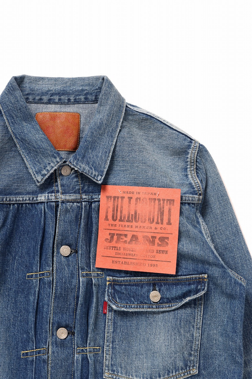 Load image into Gallery viewer, FULLCOUNT &quot;Dartford&quot; Type 1 Denim Jacket / 11.5oz Zimbabwe Selvedge Denim (Super Smooth) (INDIGO BLUE / ONE WASHED)