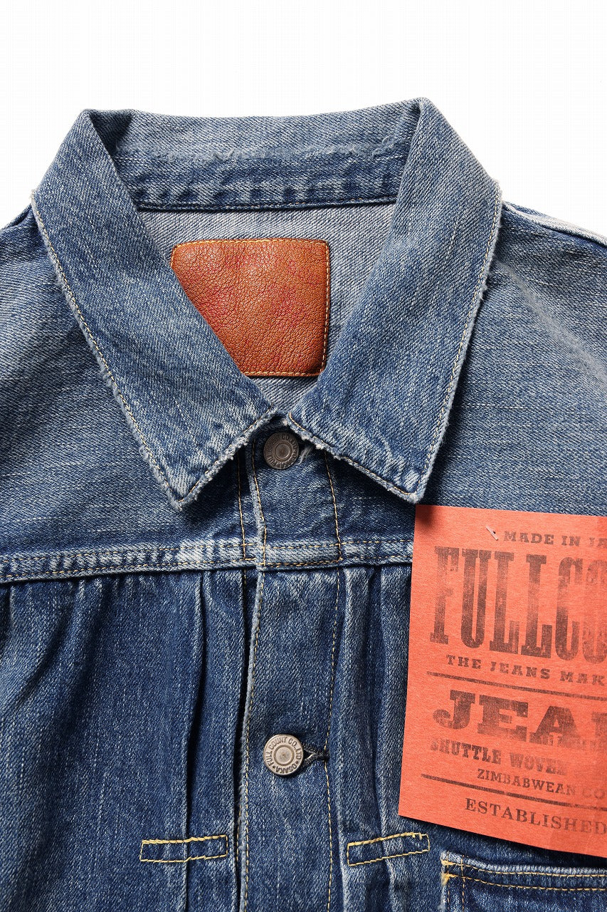 Load image into Gallery viewer, FULLCOUNT &quot;Dartford&quot; Type 1 Denim Jacket / 11.5oz Zimbabwe Selvedge Denim (Super Smooth) (INDIGO BLUE / ONE WASHED)