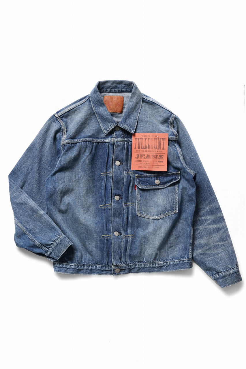 Load image into Gallery viewer, FULLCOUNT &quot;Dartford&quot; Type 1 Denim Jacket / 11.5oz Zimbabwe Selvedge Denim (Super Smooth) (INDIGO BLUE / ONE WASHED)