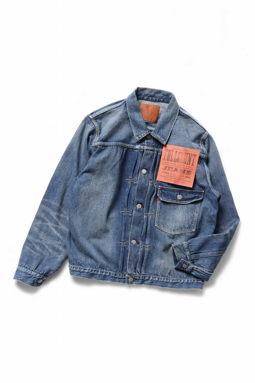 Load image into Gallery viewer, FULLCOUNT &quot;Dartford&quot; Type 1 Denim Jacket / 11.5oz Zimbabwe Selvedge Denim (Super Smooth) (INDIGO BLUE / ONE WASHED)