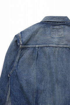 Load image into Gallery viewer, FULLCOUNT &quot;Dartford&quot; Type 1 Denim Jacket / 11.5oz Zimbabwe Selvedge Denim (Super Smooth) (INDIGO BLUE / ONE WASHED)