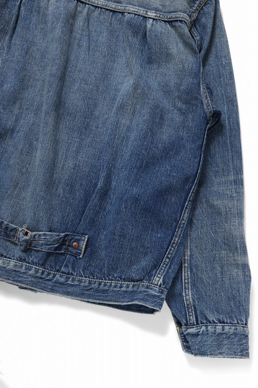 FULLCOUNT "Dartford" Type 1 Denim Jacket / 11.5oz Zimbabwe Selvedge Denim (Super Smooth) (INDIGO BLUE / ONE WASHED)