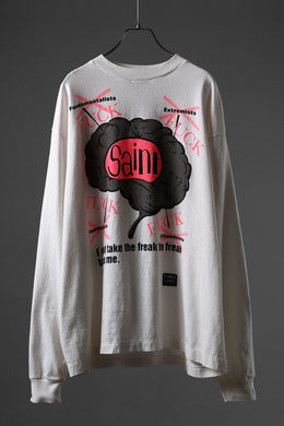 SAINT Mxxxxxx BRAIN LS TEE (WHITE)