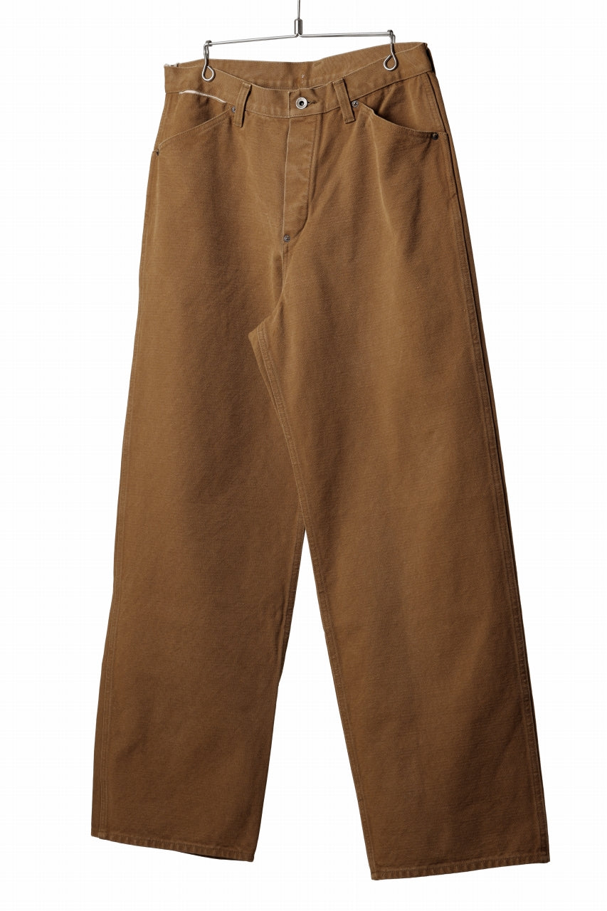 Load image into Gallery viewer, FULLCOUNT HEAVY CANVAS CINCH BACK WORK TROUSERS (BROWN)