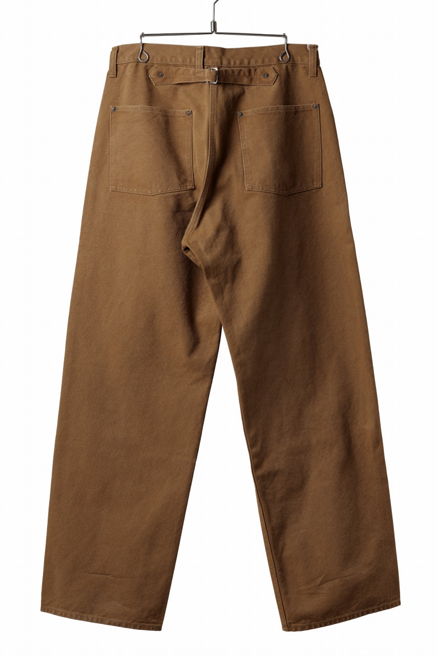 Load image into Gallery viewer, FULLCOUNT HEAVY CANVAS CINCH BACK WORK TROUSERS (BROWN)
