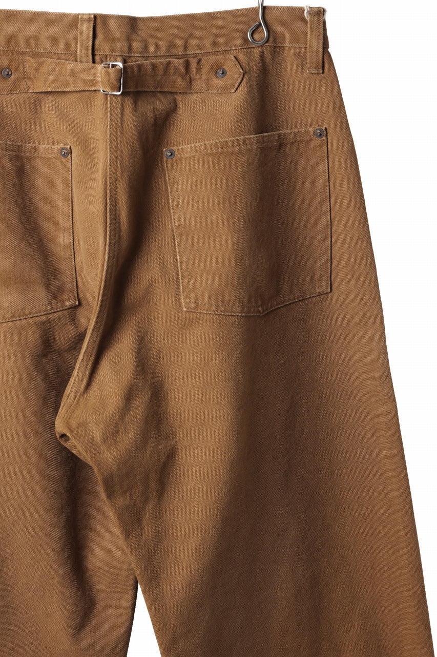 Load image into Gallery viewer, FULLCOUNT HEAVY CANVAS CINCH BACK WORK TROUSERS (BROWN)