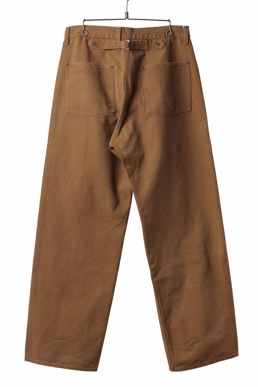 Load image into Gallery viewer, FULLCOUNT HEAVY CANVAS CINCH BACK WORK TROUSERS (BROWN)