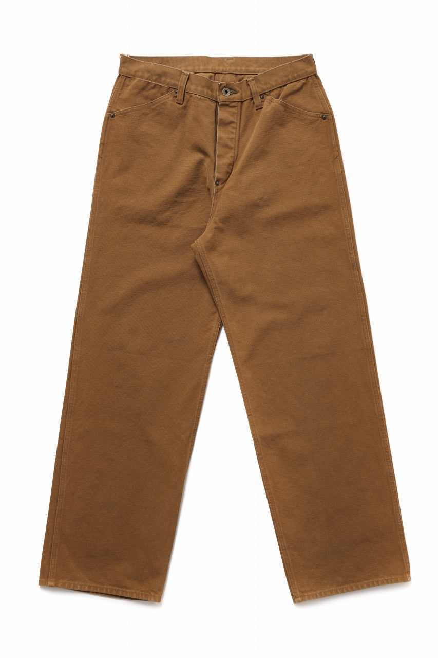 Load image into Gallery viewer, FULLCOUNT HEAVY CANVAS CINCH BACK WORK TROUSERS (BROWN)
