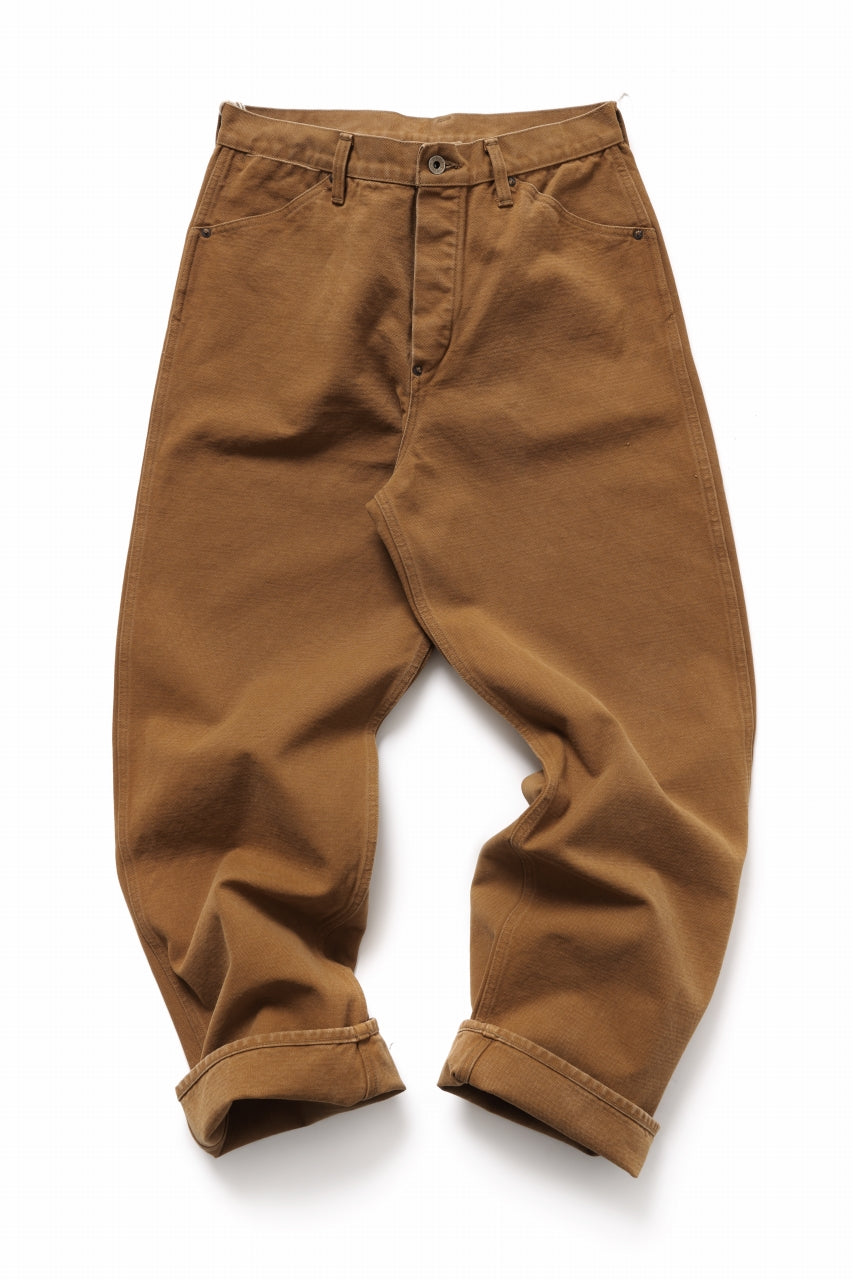 Load image into Gallery viewer, FULLCOUNT HEAVY CANVAS CINCH BACK WORK TROUSERS (BROWN)