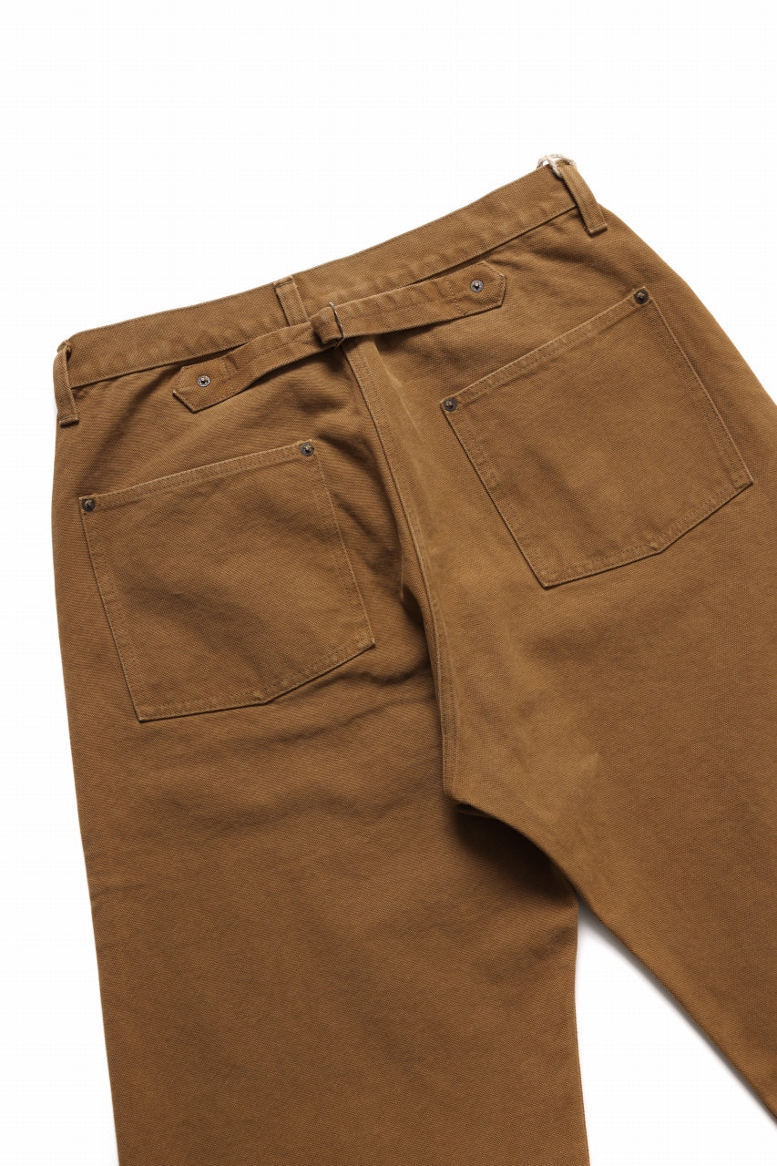 Load image into Gallery viewer, FULLCOUNT HEAVY CANVAS CINCH BACK WORK TROUSERS (BROWN)