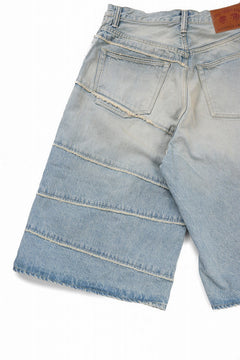 画像をギャラリービューアに読み込む, FULLCOUNT x KAMIYA Switching Denim Wide Bermuda Pants / 13.7oz Original Selvedge Denim (INDIGO BLUE)