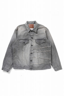 FULLCOUNT x KAMIYA Switching Denim Jacket / 13.7oz Original Selvedge Denim (BLACK)