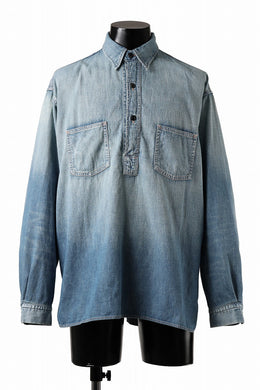 FULLCOUNT WORKING PULLOVER SHIRT / 8oz COTTON LINEN DENIM (INDIGO)