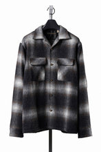 画像をギャラリービューアに読み込む, FULLCOUNT OPEN COLLAR SHIRT / SHAGGY OMBRE CHECK (BLACK)