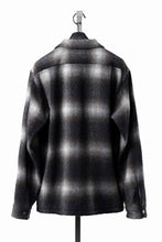 画像をギャラリービューアに読み込む, FULLCOUNT OPEN COLLAR SHIRT / SHAGGY OMBRE CHECK (BLACK)
