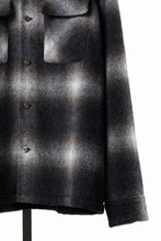 画像をギャラリービューアに読み込む, FULLCOUNT OPEN COLLAR SHIRT / SHAGGY OMBRE CHECK (BLACK)