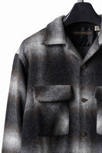 画像をギャラリービューアに読み込む, FULLCOUNT OPEN COLLAR SHIRT / SHAGGY OMBRE CHECK (BLACK)