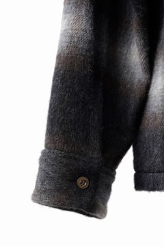 画像をギャラリービューアに読み込む, FULLCOUNT OPEN COLLAR SHIRT / SHAGGY OMBRE CHECK (BLACK)