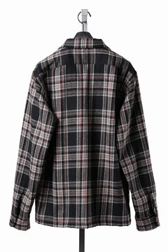 画像をギャラリービューアに読み込む, FULLCOUNT OPEN COLLAR SHIRT / WOOL TWILL TARTAN CHECK (BLACK)