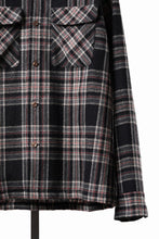 画像をギャラリービューアに読み込む, FULLCOUNT OPEN COLLAR SHIRT / WOOL TWILL TARTAN CHECK (BLACK)