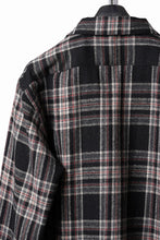 画像をギャラリービューアに読み込む, FULLCOUNT OPEN COLLAR SHIRT / WOOL TWILL TARTAN CHECK (BLACK)