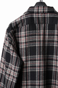 画像をギャラリービューアに読み込む, FULLCOUNT OPEN COLLAR SHIRT / WOOL TWILL TARTAN CHECK (BLACK)