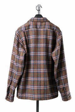 画像をギャラリービューアに読み込む, FULLCOUNT OPEN COLLAR SHIRT / WOOL TWILL TARTAN CHECK (KHAKI)