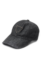 Load image into Gallery viewer, FULLCOUNT × HTC Black Denim Cap On Studs by Zip Stevenson (BLACK)