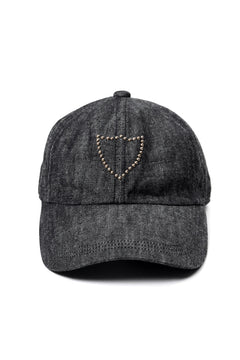 Load image into Gallery viewer, FULLCOUNT × HTC Black Denim Cap On Studs by Zip Stevenson (BLACK)