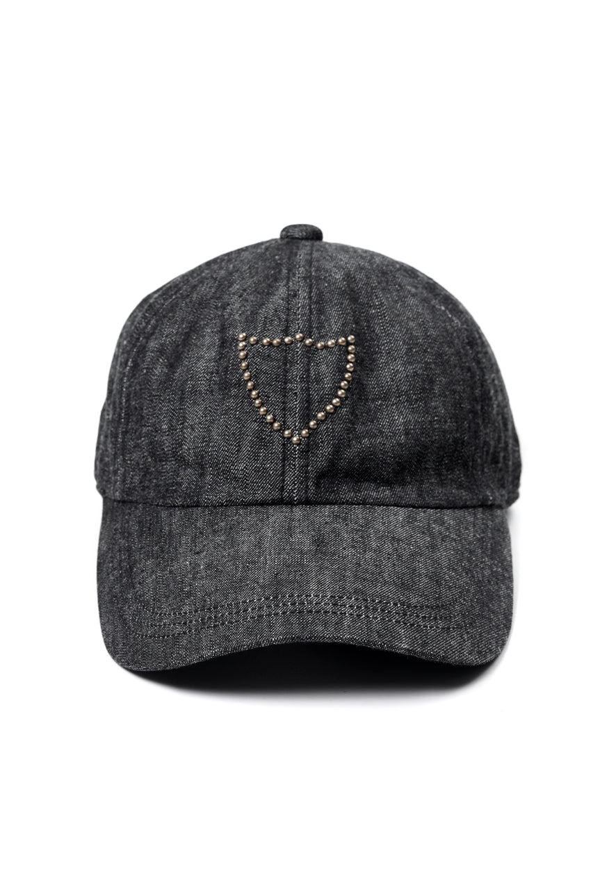 Load image into Gallery viewer, FULLCOUNT × HTC Black Denim Cap On Studs by Zip Stevenson (BLACK)