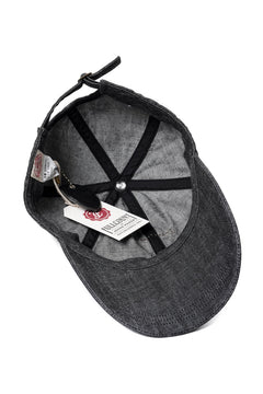 Load image into Gallery viewer, FULLCOUNT × HTC Black Denim Cap On Studs by Zip Stevenson (BLACK)
